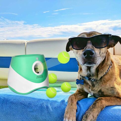 Ball Launcher for Dogs, Automatic Dog Ball Launcher with 12 Tennis Ball, Interactive Dog Toys Pet Ball Indoor Outdoor Thrower Machine (Blue Automatic Tennis Ball) in Saudi Arabia