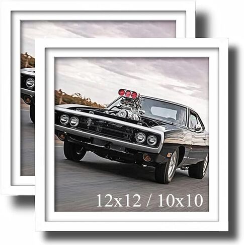 Diamond Painting Wood Frames, Diamond Art Frames for 12X12 Inch (30X30CM) Diamond art Paintings, Wood Frame with Mat (Black,2 Pack) in Kuwait