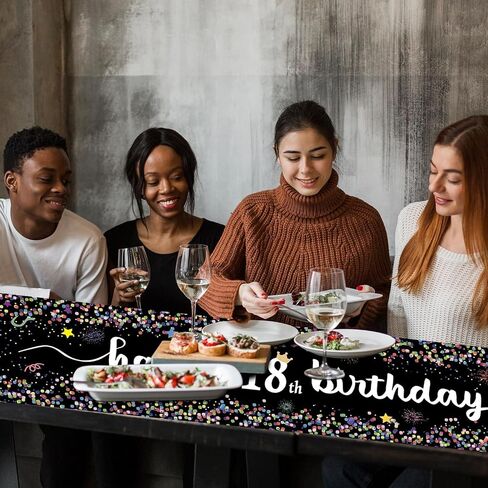زينة عيد ميلاد سعيد 14، عداء طاولة عيد ميلاد سعيد 14، أغطية طاولة عيد ميلاد منقط باللون الأسود، 14 عامًا، ديكورات طاولة حفلات أعياد الميلاد 13 × 72 بوصة in Saudi Arabia