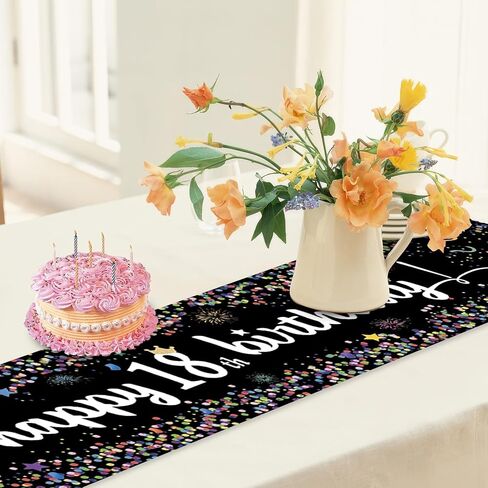 زينة عيد ميلاد سعيد 14، عداء طاولة عيد ميلاد سعيد 14، أغطية طاولة عيد ميلاد منقط باللون الأسود، 14 عامًا، ديكورات طاولة حفلات أعياد الميلاد 13 × 72 بوصة in Saudi Arabia