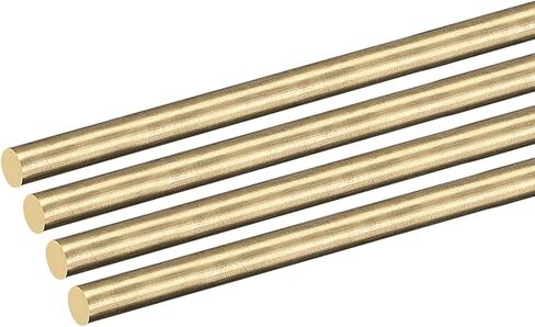 DMiotech 2Pack 4mm x 150mm, Brass Solid Round Rod, Brass Rod Lathe Bar Stock for DIY Craft in Saudi Arabia