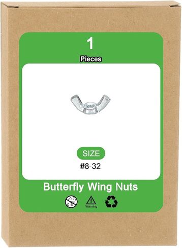 uxcell #8-32 Wing Nut 60 Pcs, Carbon Steel Butterfly Wing Nuts Fasteners Parts Hand Twist Tighten Wing Nuts for Machinery Electronic Equipment DIY, White in Saudi Arabia