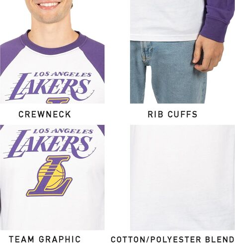 Ultra Game NBA Men's Super Soft Raglan Baseball T-Shirt in Saudi Arabia
