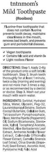 TNTNMOM'S Vegan Toothpaste for Pregnancy | Fluoride-Free, Folic Acid & Vitamin B6 Enriched | Prevents Tooth Decay, Plaque & Gum Issues | Gentle Formula for Morning Sickness Support | Rooibos, 4.2oz in Saudi Arabia