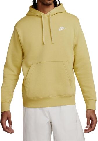 NIKE Mens CLUB HOODIE Pull Over BB Mens BV2654-247 (KHAKI/KHAKI/WHITE), Size M in Saudi Arabia