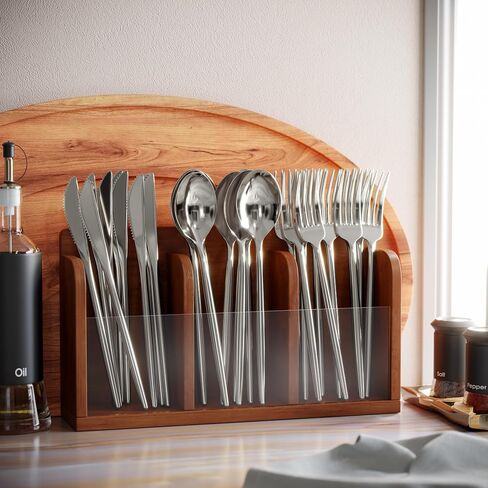 Gold Plastic Forks and Spoons 120 Pack Disposable Silverware Set - Plastic Cutlery Set Includes 3 x 40 - Forks Silverware - Plastic Spoons - Plastic Knives - Plastic Utensils Set by Trendables in Saudi Arabia