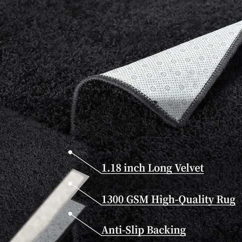 Zacoo Modern Area Rug Runner 2x6 Soft Shag Hallway Runner Soft Shaggy Bedside Kitchen Runner Plush Thick Carpet Non Slip Non Shedding Home Decor Mat for Entryway Living Room Nursery Solid Rugs,Natural in Saudi Arabia