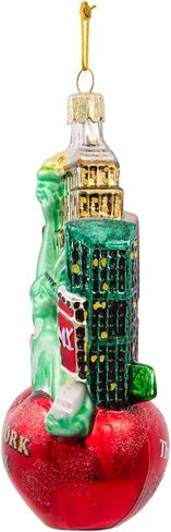 Kurt S. Adler Kurt Adler New York City Glass Cityscape, 5-Inch Ornament, Multicolored in Saudi Arabia
