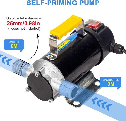 AIGMISON 12V 260W Diesel Transfer Pump Electric Fuel Transfer Pump 45L/Min Oil Suction Pump With Copper Motor For Diesel, Kerosene, Transformer Oil in Saudi Arabia