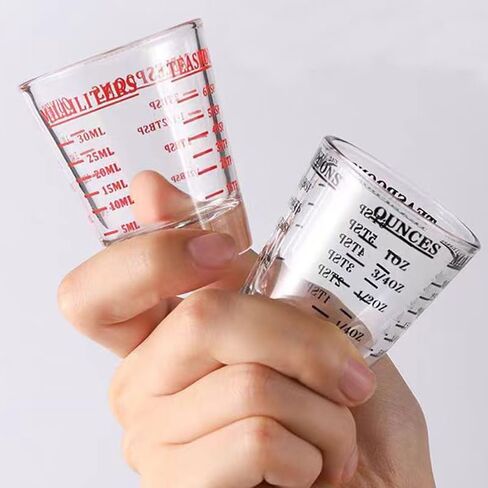 Shot Glass Measuring Cup | Non Fading Set of 4 | Bar Bartender Accessories, Jigger for Bartending in Saudi Arabia