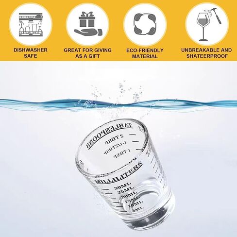 Shot Glass Measuring Cup | Non Fading Set of 4 | Bar Bartender Accessories, Jigger for Bartending in Saudi Arabia