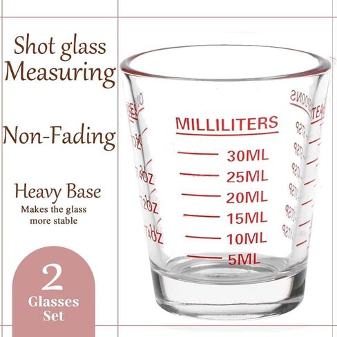 Shot Glass Measuring Cup | Non Fading Set of 4 | Bar Bartender Accessories, Jigger for Bartending in Saudi Arabia