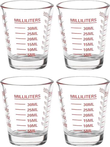 Shot Glass Measuring Cup | Non Fading Set of 4 | Bar Bartender Accessories, Jigger for Bartending in Saudi Arabia
