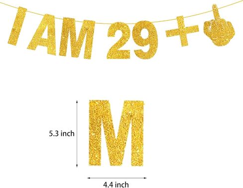أنا 29 + 1 لافتة - لافتة عيد ميلاد الثلاثين، لافتة عيد ميلاد سعيد، لافتة زينة عيد ميلاد ذهبية لامعة للنساء والرجال، لافتة هدايا عيد الميلاد الثلاثين لتزيين حفلات أعياد الميلاد in Kuwait