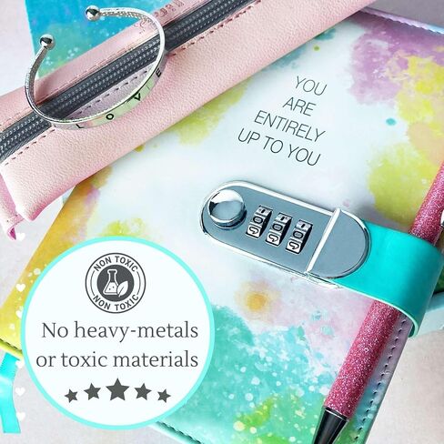 Life is a Doodle Journal for Teen Girls - Girls Diary Gift Set Includes a Leather Diary with Lock, Traveling Pencil Pouch, Love Bracelet, & Pink Pen - Super Cute Diary For Girls Ages 8-12 and Up in Saudi Arabia