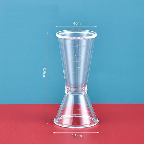 6 Pieces Double Head Jigger Plastic Cocktail Jigger Bar Measuring Jigger 10ml/20ml Double Jigger Bartending Jigger Cocktail Measurer Drink Measure Cup Drink Measuring Cup(Transparent, Small) in Saudi Arabia