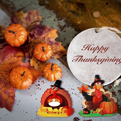 Thanksgiving Wooden Sign Thanksgiving Table Centerpiece Sign Give Thanks Turkey Decor Freestanding Autumn Turkey Decoration Wood Kitchen Tray Sign for Autumn Thanksgiving Party Harvest Party 3 Styles in Saudi Arabia