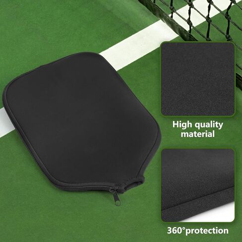 2 Pack Pickleball Paddle Cover - Convenient Sleeve Bag with Mesh Pocket for Pickleball Equipment Protection -Upgrade Design,Black in Saudi Arabia