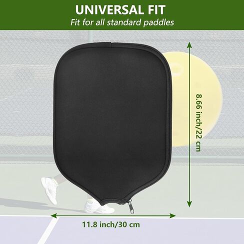 2 Pack Pickleball Paddle Cover - Convenient Sleeve Bag with Mesh Pocket for Pickleball Equipment Protection -Upgrade Design,Black in Saudi Arabia