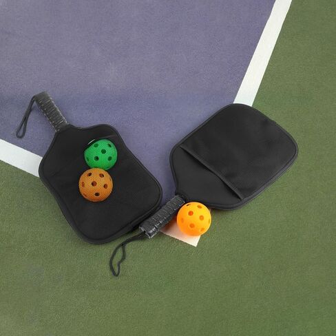2 Pack Pickleball Paddle Cover - Convenient Sleeve Bag with Mesh Pocket for Pickleball Equipment Protection -Upgrade Design,Black in Saudi Arabia