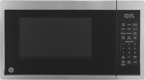 GE GCST09N1WWW Microwave Oven, 900-watt 7 Auto Cooking Settings, Child-Lock Technology, Kitchen Essentials for The Countertop, Dorm Room or Apartment, 0.9 Cu. Ft, White in Saudi Arabia