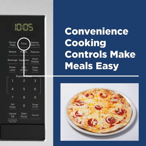 GE GCST09N1WWW Microwave Oven, 900-watt 7 Auto Cooking Settings, Child-Lock Technology, Kitchen Essentials for The Countertop, Dorm Room or Apartment, 0.9 Cu. Ft, White in Saudi Arabia