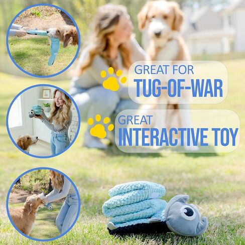 Crinkly Plush Dog Puzzle Toy - Long Tug-of-War Squeaky Dog Boredom Buster Toys with Snack Pockets - Durable Enrichment Mentally Stimulating Toys for Dogs Small, Medium, Large - Squirrel in Saudi Arabia