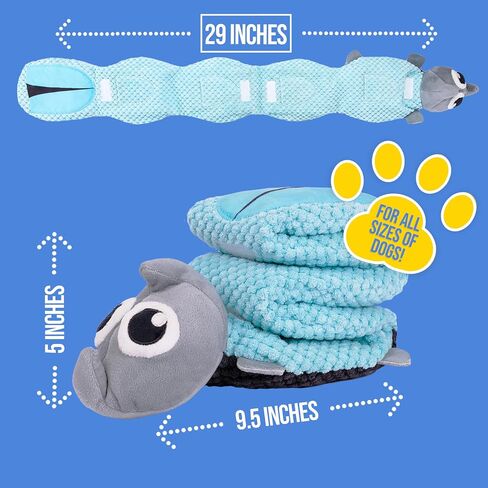 Crinkly Plush Dog Puzzle Toy - Long Tug-of-War Squeaky Dog Boredom Buster Toys with Snack Pockets - Durable Enrichment Mentally Stimulating Toys for Dogs Small, Medium, Large - Squirrel in Saudi Arabia