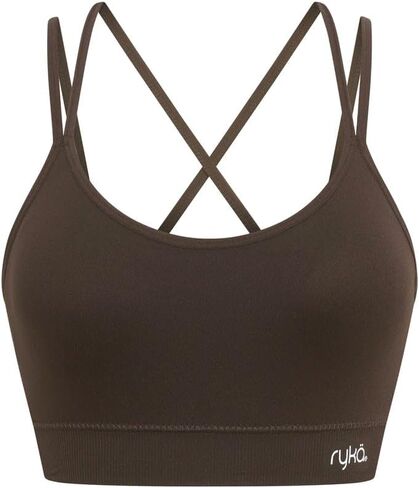 Ryka Hannah Seamless Strappy Openback Sports Bra, 3 Pack, Sepia Rose/Asphalt HTR/Black, Small in Saudi Arabia