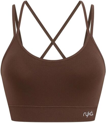 Ryka Hannah Seamless Strappy Openback Sports Bra, 3 Pack, Sepia Rose/Asphalt HTR/Black, Small in Saudi Arabia