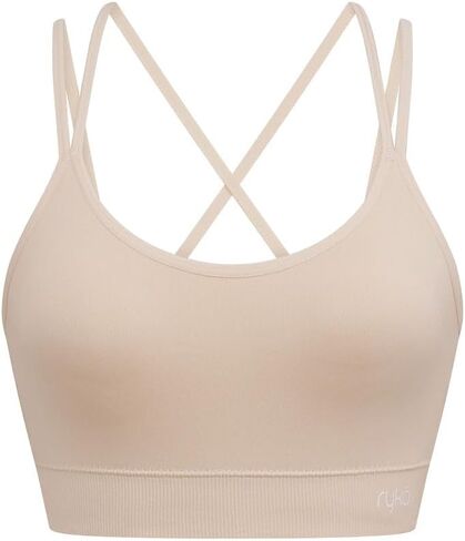 Ryka Hannah Seamless Strappy Openback Sports Bra, 3 Pack, Sepia Rose/Asphalt HTR/Black, Small in Saudi Arabia