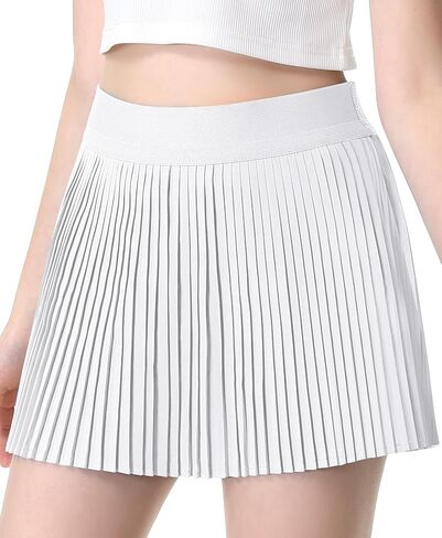 تنانير رياضية مطوية للفتيات مع شورت 2 في 1 تنورة تنس مع جيب تنورة جولف عالية الخصر للأطفال الشباب in Kuwait