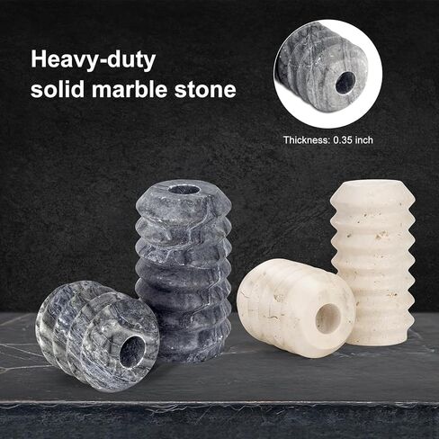WORHE Candle Holders Italy True Natural Travertine Stone 0.4" Thick, Set of 2 Premium Marble Candlestick Holder for Wedding Dinning Party, Candle Stand for 3/4 inch Thick Candles Color Red (WH025) in Saudi Arabia