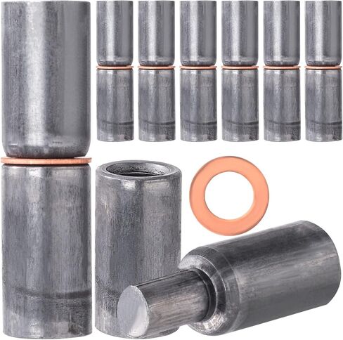 10 Pcs Weldable Barrel Hinges 2-1/2" Long 3/8" Diameter Heavy Duty Carbon Steel Barrel Hinges Weld On Detachable Gate Door Hinge for Metal Swing Door, Trailer Ramp, Glass Door Hinge Pin OD 1/4" in Saudi Arabia