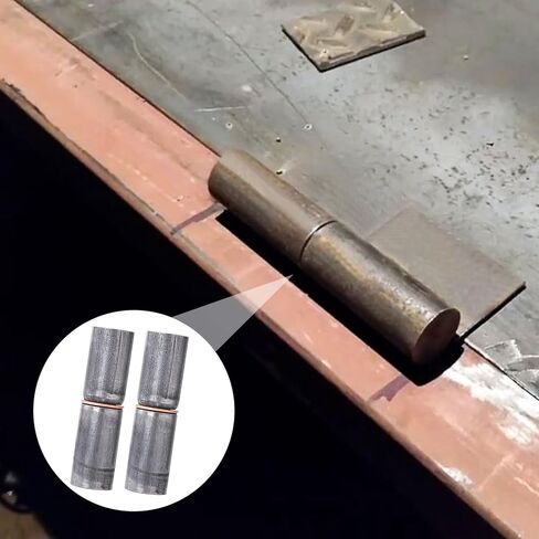 10 Pcs Weldable Barrel Hinges 2-1/2" Long 3/8" Diameter Heavy Duty Carbon Steel Barrel Hinges Weld On Detachable Gate Door Hinge for Metal Swing Door, Trailer Ramp, Glass Door Hinge Pin OD 1/4" in Saudi Arabia