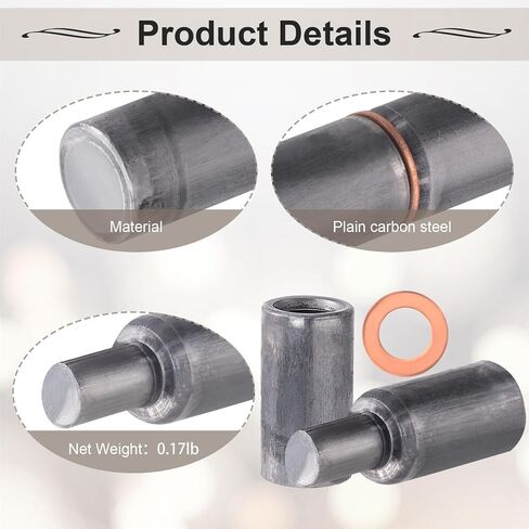 10 Pcs Weldable Barrel Hinges 2-1/2" Long 3/8" Diameter Heavy Duty Carbon Steel Barrel Hinges Weld On Detachable Gate Door Hinge for Metal Swing Door, Trailer Ramp, Glass Door Hinge Pin OD 1/4" in Saudi Arabia