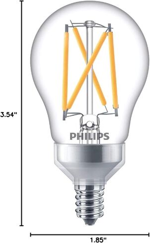 لمبة فيليبس A15 E12 (كانديلابرا) LED بيضاء ناعمة 60 وات مكافئة 2 قطعة - حالة: 1 in Saudi Arabia