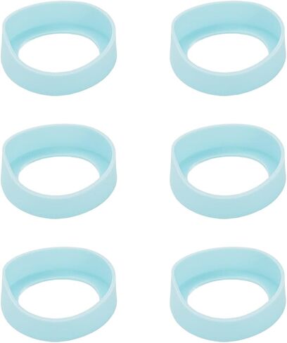 6pcs Protective Silicone Boot Water Bottle Sleeve Protector Silicone Protective Cover Cap Anti Slip Bottom Cover Bumper for Water Bottles Black in Saudi Arabia
