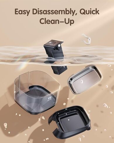 Wireless Cat Water Fountain Stainless Steel, 108oz/3.2L Cat Water Fountain Battery Operated with 3 Modes, 5000mAh Battery, Ultra Quiet Motion Sensor Pet Water Fountain for Cats, 3 Filters, Black in Saudi Arabia