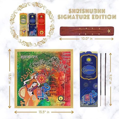 أعواد البخور ذات الإصدار المميز | استمتع بتجربة الاسترخاء والتنوير مع Gajanana وMalbarika وAyurveda Gold | طبيعي، وغير سام، وصديق للأوزون - PO3 (حامل الموقد مجاني) in Saudi Arabia
