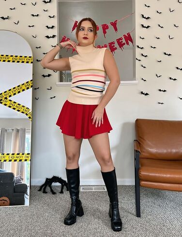 Zeagoo Women's 2024 Mock Turtle Neck Sweater Vest Sleeveless Knit Pullover Tank Tops Casual Trendy Slim Fitted Shirts in Kuwait