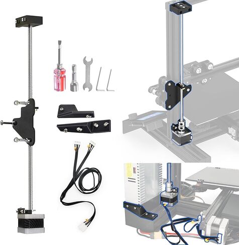 مجموعة أدوات Ender 3 Dual Z Axis Kit مع شحم، ومسمار رصاص مزدوج Z Stepper Motor 3D ملحقات الطابعة ثلاثية الأبعاد لـ Creality Ender 3، Ender 3 Pro، Ender 3 V2 in Kuwait