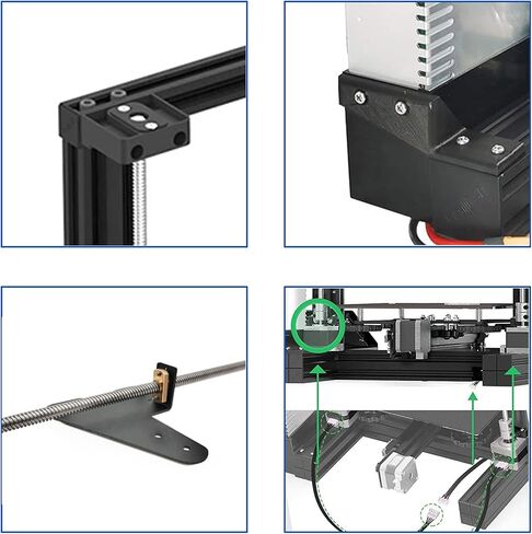 مجموعة أدوات Ender 3 Dual Z Axis Kit مع شحم، ومسمار رصاص مزدوج Z Stepper Motor 3D ملحقات الطابعة ثلاثية الأبعاد لـ Creality Ender 3، Ender 3 Pro، Ender 3 V2 in Kuwait