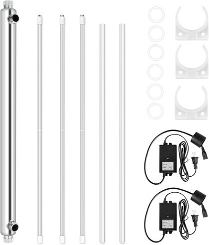 VEVOR Water Purifier Filter, for Whole House Water Purification, 12GPM 110V 55W, 2 Extra Lamps + 1 Extra Quartz Sleeve in Saudi Arabia