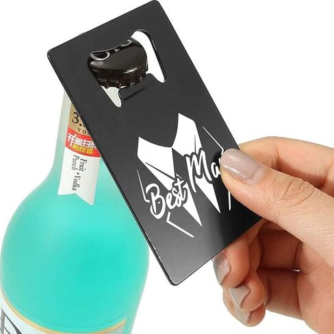 PartyGifts&beyond 7 Pcs Bachelor Party Favors Card Bottle Opener Stainless Steel Credit Card Size Gromsmen Gifts Bottle Opener Cap for Party(WD-Struggle) in Kuwait
