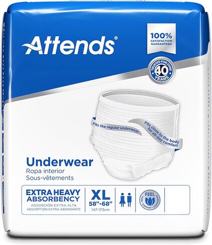 Attends Disposable Underwear Pull On with Tear Away Seams Large, APV30100, 100 Ct in Saudi Arabia