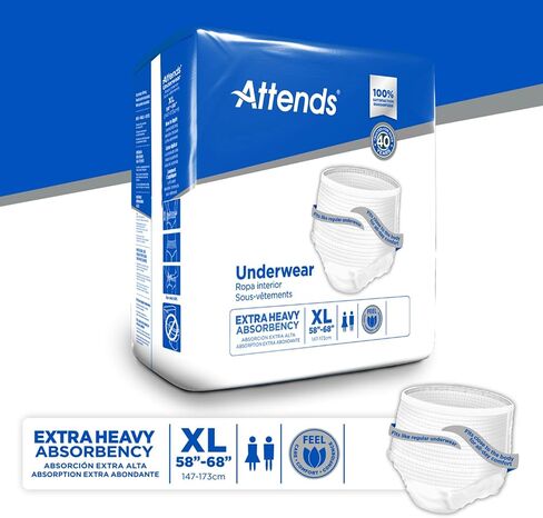 Attends Disposable Underwear Pull On with Tear Away Seams Large, APV30100, 100 Ct in Saudi Arabia