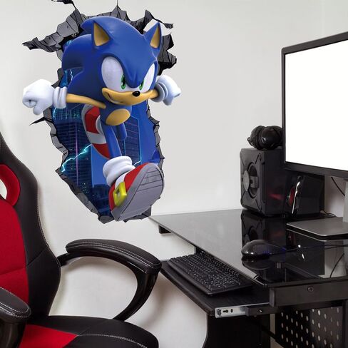 ملصقات حائط ثلاثية الأبعاد كرتونية للأولاد، ملصقات جدارية قابلة للتقشير واللصق، ملصق ديكور للحائط للفتيات والأولاد والأطفال وغرفة النوم وغرفة المعيشة وغرفة اللعب (الحجم: 16 × 24 بوصة) in Saudi Arabia