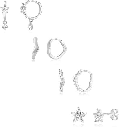 GEORGE · SMITH Gold Stud Earrings Set for Women, 14k Gold Plated Flower Stud Earring Sets for Multiple Piercing, Double Studs Chain Tassel Piercing Earrings for Women in Saudi Arabia