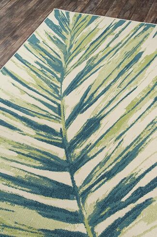 Momeni Baja Palm Leaf Area Rug, 7 ft 10 in x 10 ft 10 in, Green in Saudi Arabia